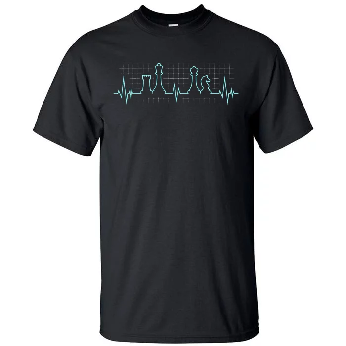 Chess Player Chess Club Chess Heartbeat Love Chess Chess Tall T-Shirt