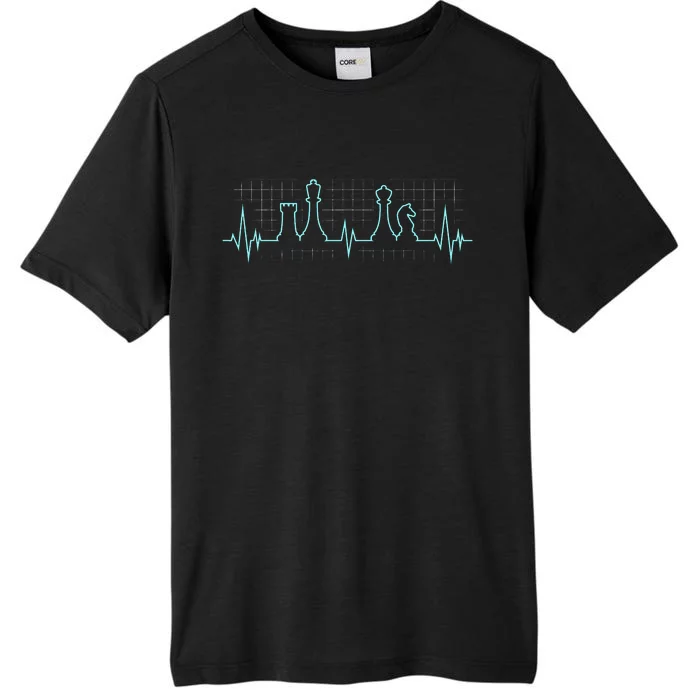 Chess Player Chess Club Chess Heartbeat Love Chess Chess ChromaSoft Performance T-Shirt