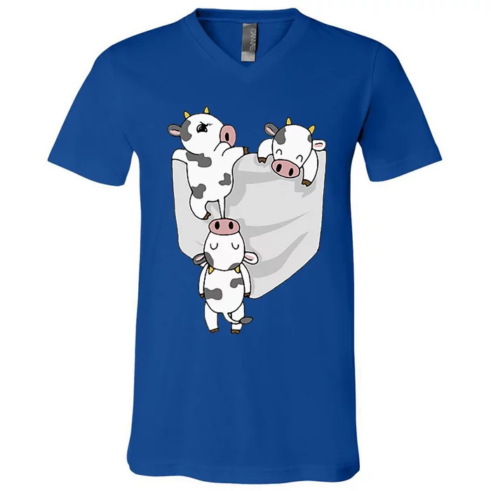 Cow Pocket V-Neck T-Shirt