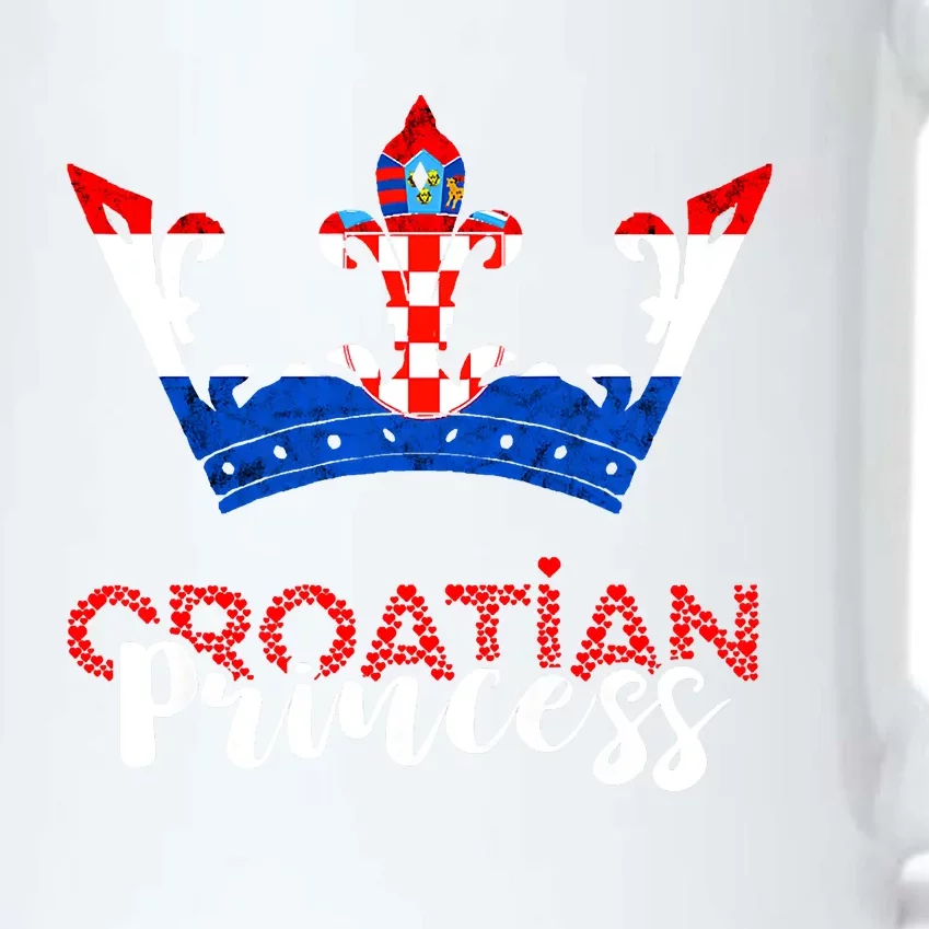 Croatian Princess Crown Croatia Croatian Flag Croatian Pride Black Color Changing Mug