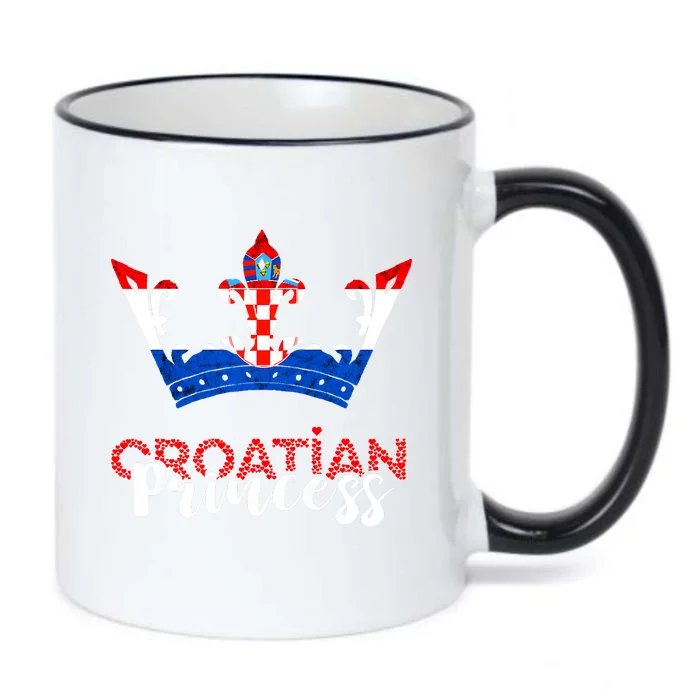 Croatian Princess Crown Croatia Croatian Flag Croatian Pride Black Color Changing Mug