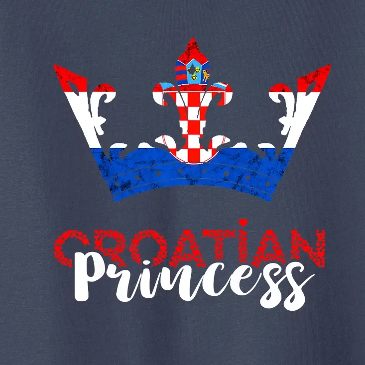 Croatian Princess Crown Croatia Croatian Flag Croatian Pride Toddler T-Shirt