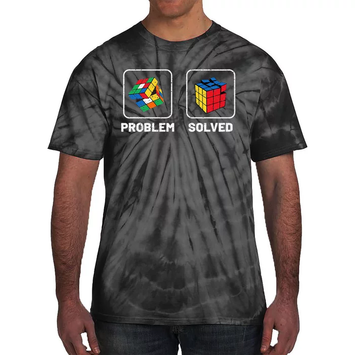 Competitive Puzzle Cube Problem Solved Speed Cubing Tie-Dye T-Shirt