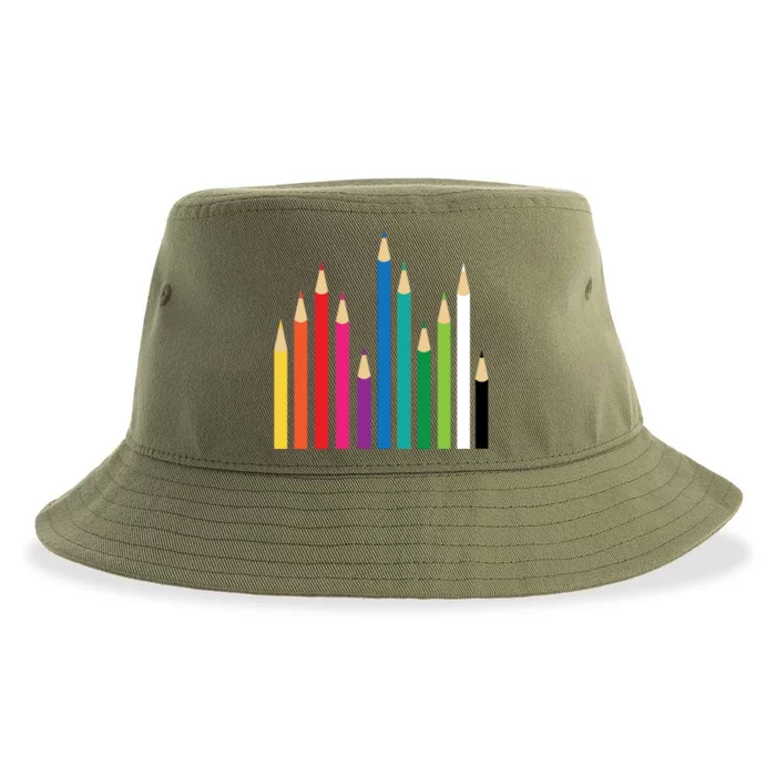 Colored Pencils Sustainable Bucket Hat