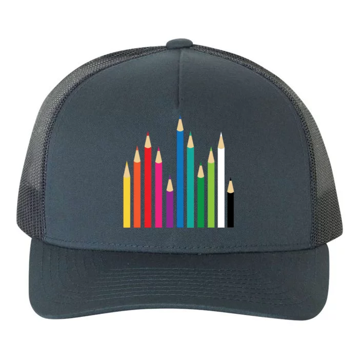 Colored Pencils Yupoong Adult 5-Panel Trucker Hat