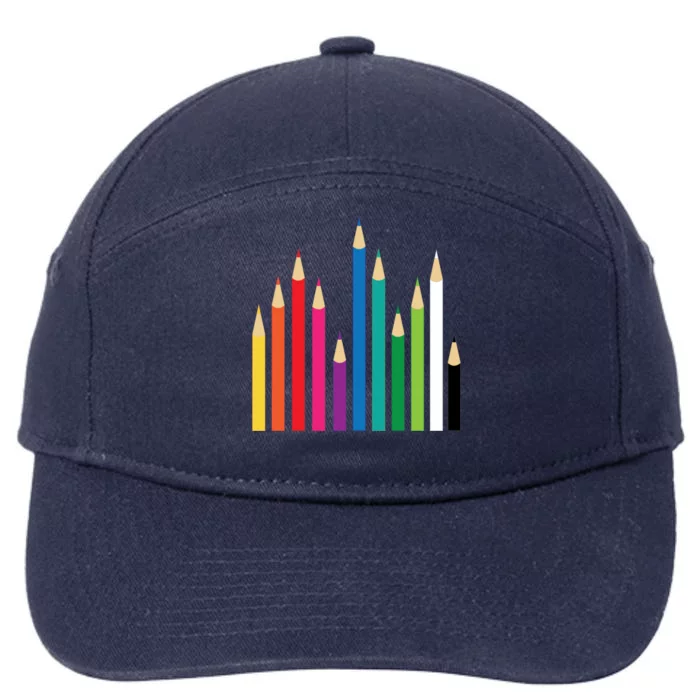 Colored Pencils 7-Panel Snapback Hat