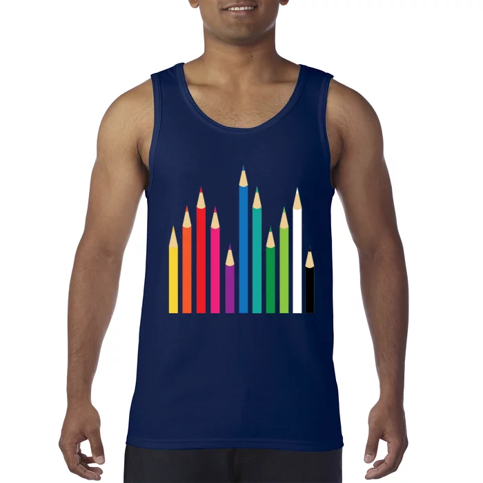 Colored Pencils Tank Top