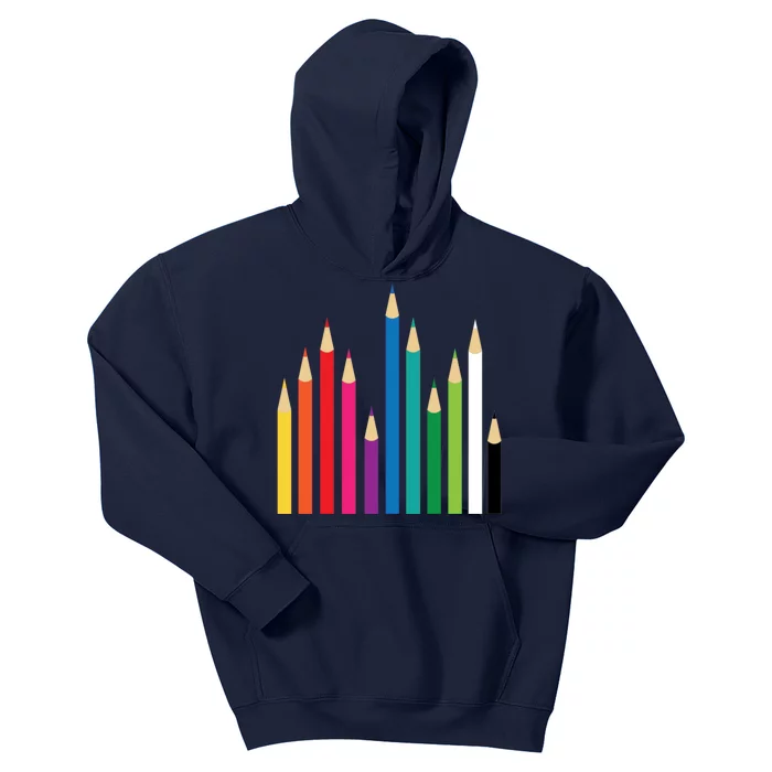 Colored Pencils Kids Hoodie