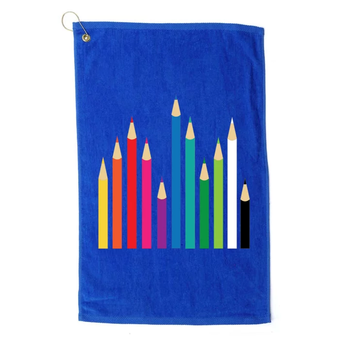 Colored Pencils Platinum Collection Golf Towel