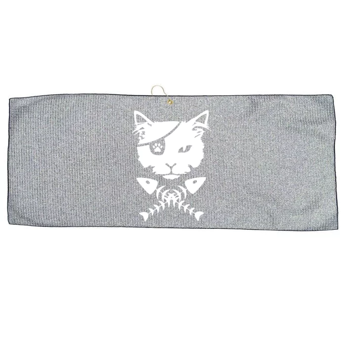 Cute Pirate Cat Large Microfiber Waffle Golf Towel