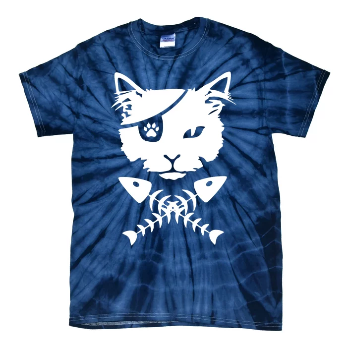 Cute Pirate Cat Tie-Dye T-Shirt