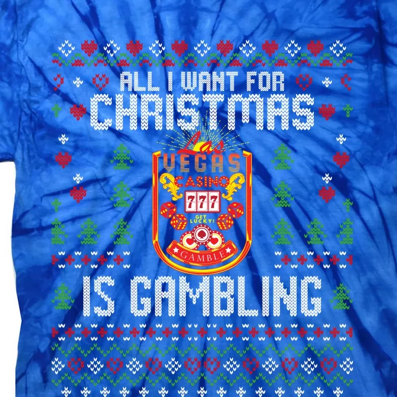 Christmas Poker Casino Gambling Las Vegas Ugly Xmas Sweater Great Gift Tie-Dye T-Shirt