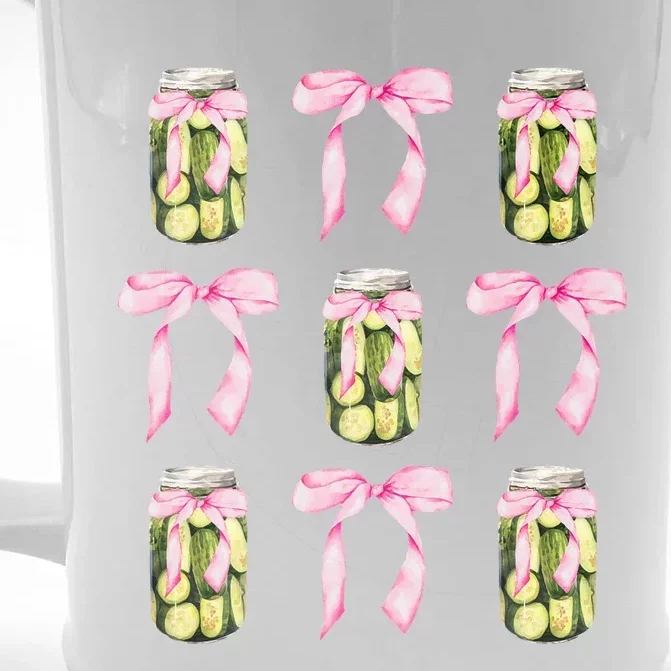 Canned Pickle Coquette Bows With Cute Pickle Jar Front & Back Beer Stein