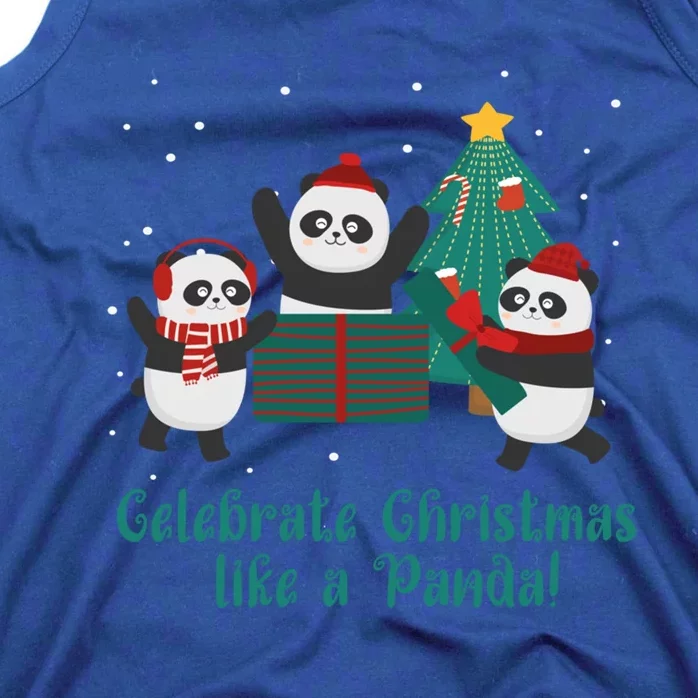 Christmas Panda Christmas Gift Tank Top