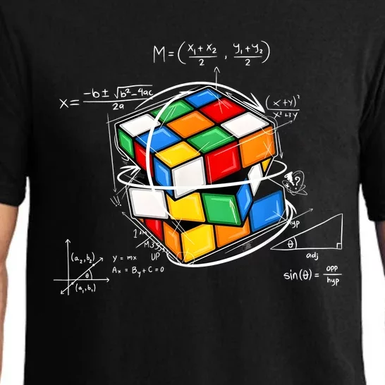 Competitive Puzzle Cube Math Lovers Funny Speed Cubing Pajama Set