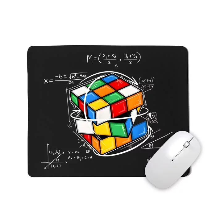 Competitive Puzzle Cube Math Lovers Funny Speed Cubing Mousepad