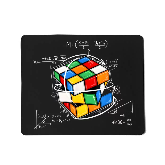 Competitive Puzzle Cube Math Lovers Funny Speed Cubing Mousepad