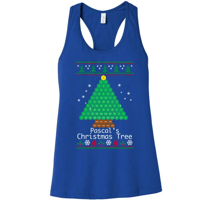 Cool Pascals Christmas Tree Sweater Gift Math Women's Racerback Tank