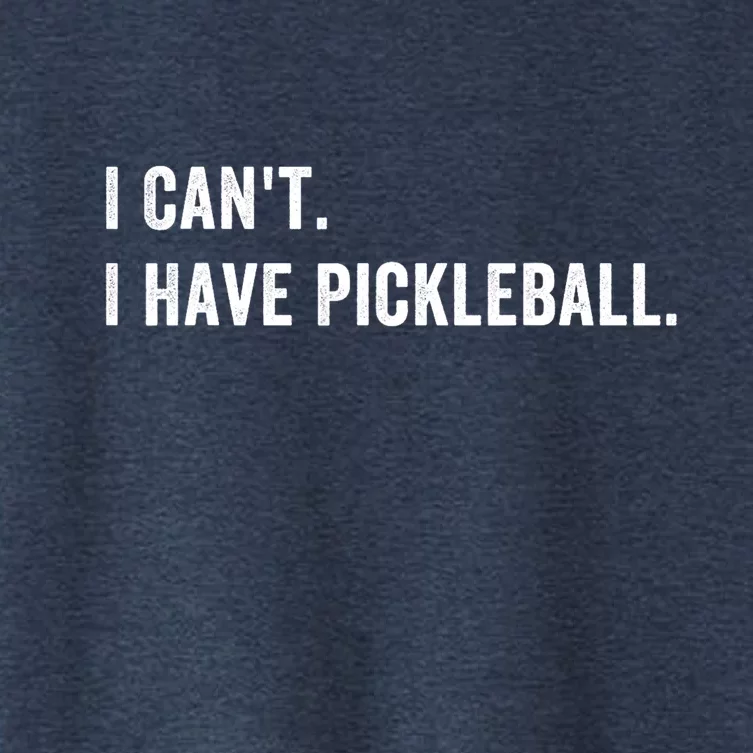 Cool Pickleball Coach With Saying I Cant I Have Pickleball Gift Ideas Women's Crop Top Tee