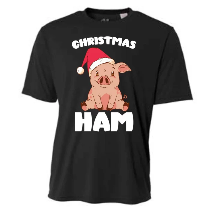 Christmas Pig Christmas Ham Cute Santa Pig Funny Christmas Gift Cooling Performance Crew T-Shirt