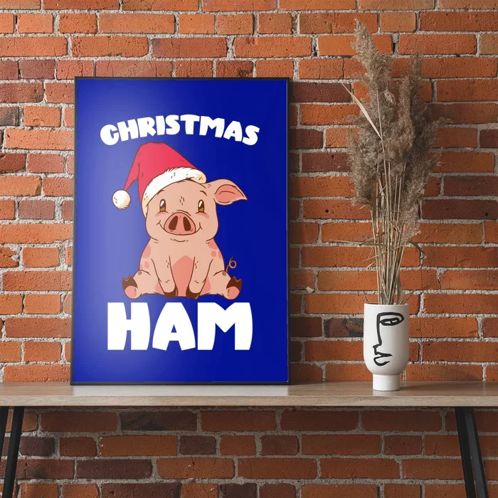 Christmas Pig Christmas Ham Cute Santa Pig Funny Christmas Gift Poster