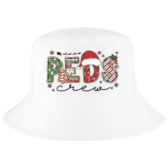 Christmas Pediatric Crew Peds Nurse Santa Hat Nursing Team Cool Comfort Performance Bucket Hat