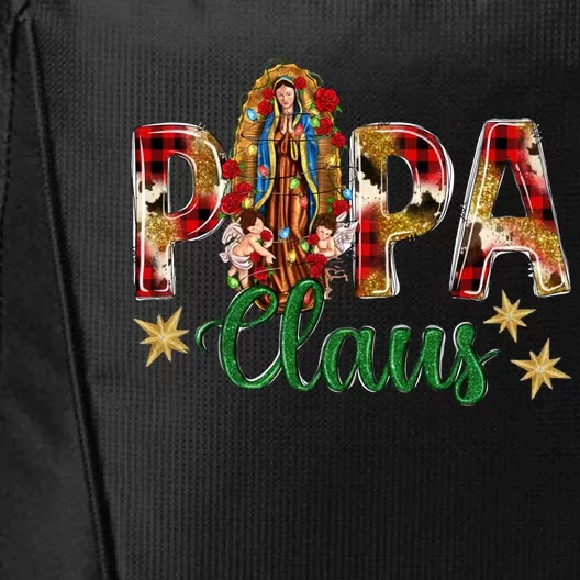 Christmas Papa Claus Our Lady Of Guadalupe Saint Virgin Mary Great Gift City Backpack