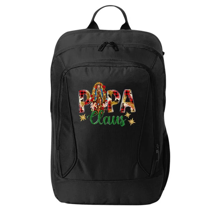 Christmas Papa Claus Our Lady Of Guadalupe Saint Virgin Mary Great Gift City Backpack