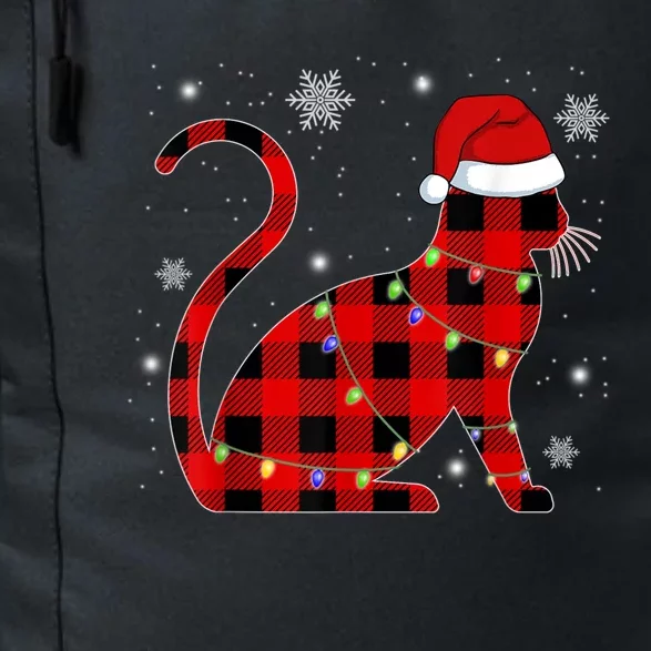 Christmas Plaid Cat Holiday Cute Daily Commute Backpack