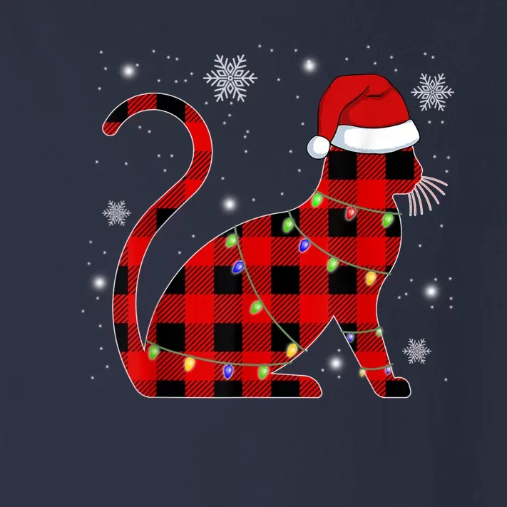 Christmas Plaid Cat Holiday Cute Toddler Long Sleeve Shirt