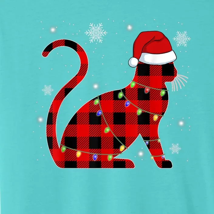 Christmas Plaid Cat Holiday Cute ChromaSoft Performance T-Shirt