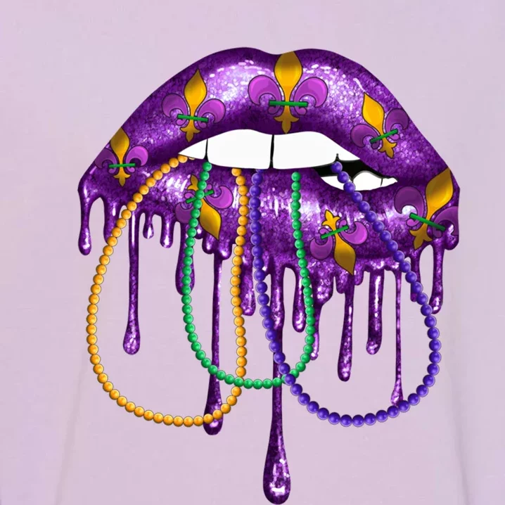 Costume Party Carnival Parade Lips Mardi Gras Cute Gift Garment-Dyed Sweatshirt