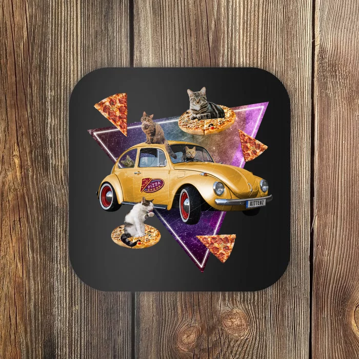 Cat Pizza Car Galaxy Coaster