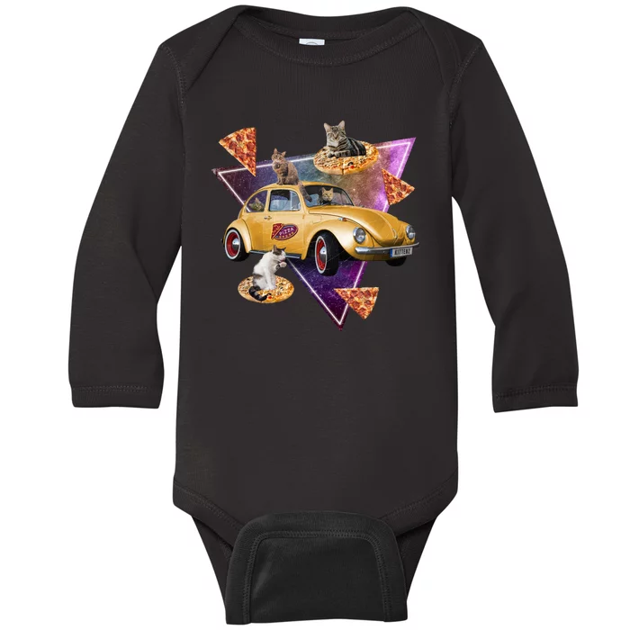 Cat Pizza Car Galaxy Baby Long Sleeve Bodysuit