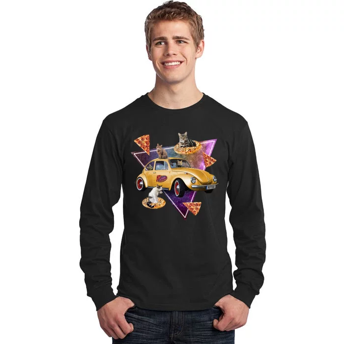 Cat Pizza Car Galaxy Tall Long Sleeve T-Shirt