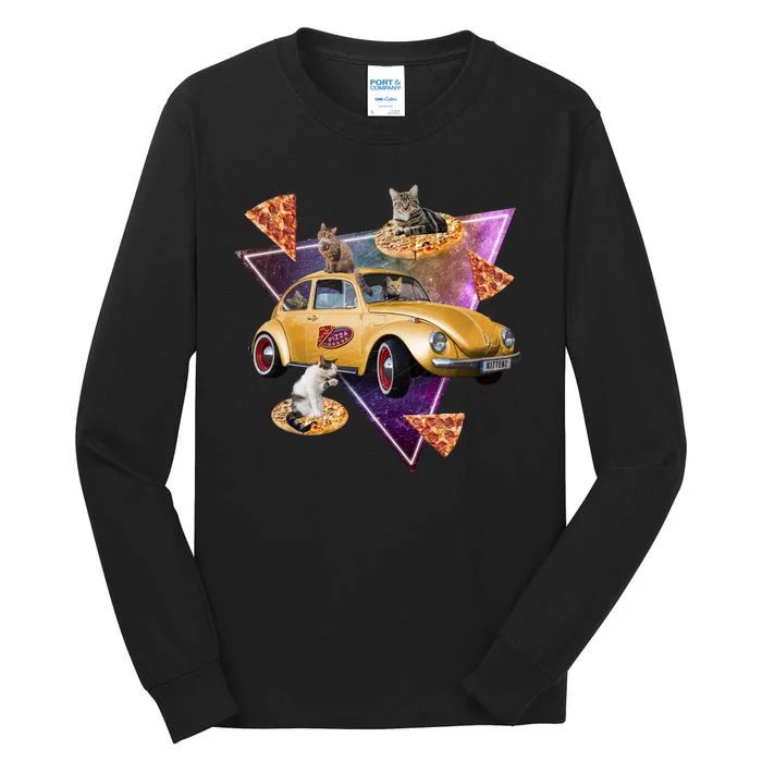 Cat Pizza Car Galaxy Tall Long Sleeve T-Shirt