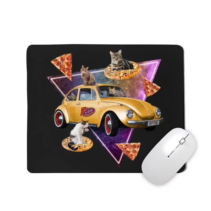 Cat Pizza Car Galaxy Mousepad