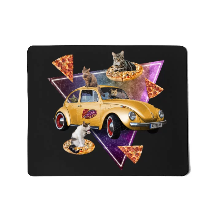 Cat Pizza Car Galaxy Mousepad