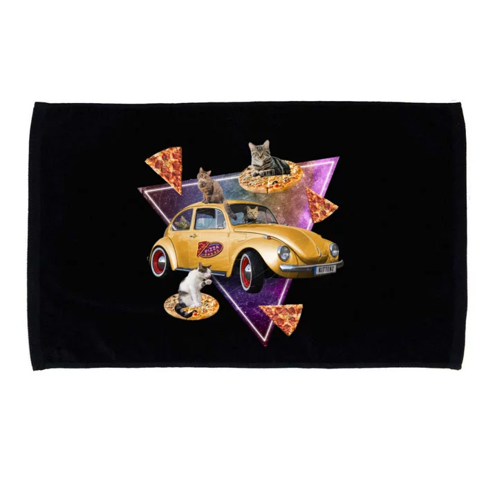 Cat Pizza Car Galaxy Microfiber Hand Towel