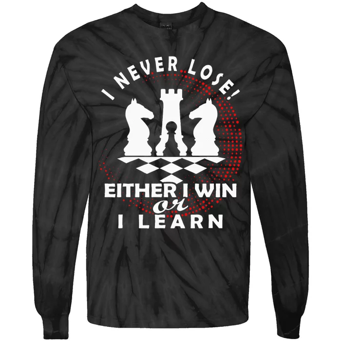 Chess Player Chess Board I Lost Never Tie-Dye Long Sleeve Shirt