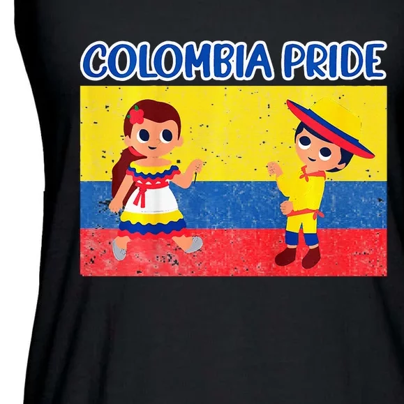 Colombian Pride Colombia Flag Ladies Essential Flowy Tank