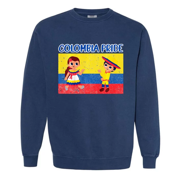 Colombian Pride Colombia Flag Garment-Dyed Sweatshirt