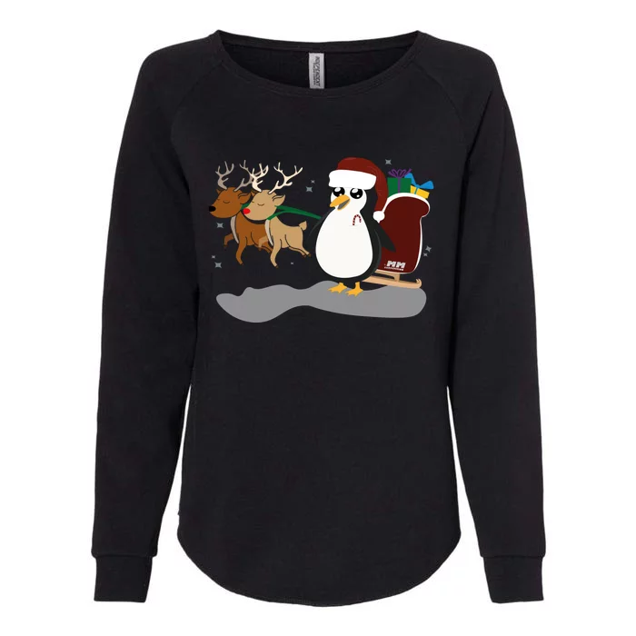 Christmas Penguin Christmas Funny Gift Womens California Wash Sweatshirt