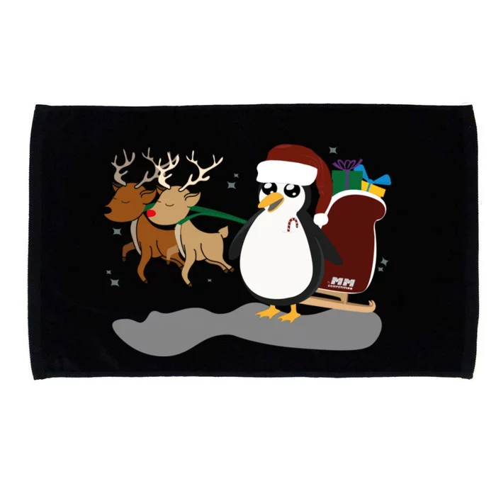 Christmas Penguin Christmas Funny Gift Microfiber Hand Towel