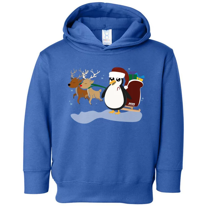 Christmas Penguin Christmas Funny Gift Toddler Hoodie