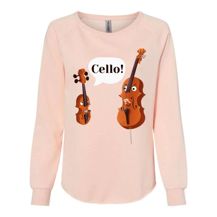 Cello Player Cellist Orchestra Musician Classical Music Womens California Wash Sweatshirt