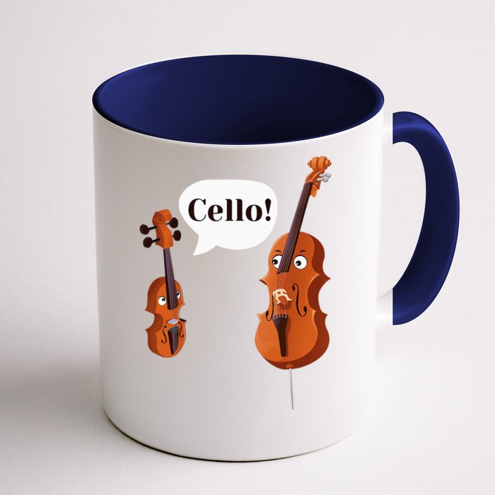 Cello Player Cellist Orchestra Musician Classical Music Front & Back Coffee Mug