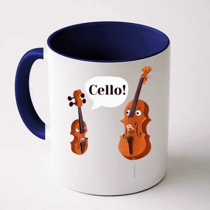 Cello Player Cellist Orchestra Musician Classical Music Front & Back Coffee Mug