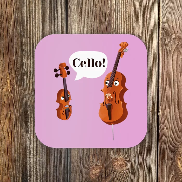 Cello Player Cellist Orchestra Musician Classical Music Coaster