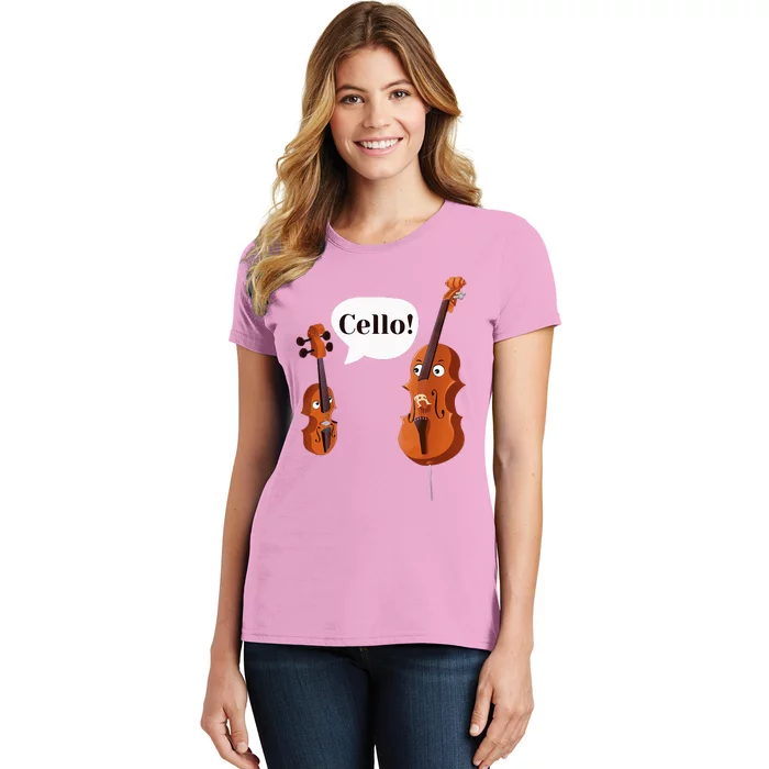 Cello Player Cellist Orchestra Musician Classical Music Women's T-Shirt